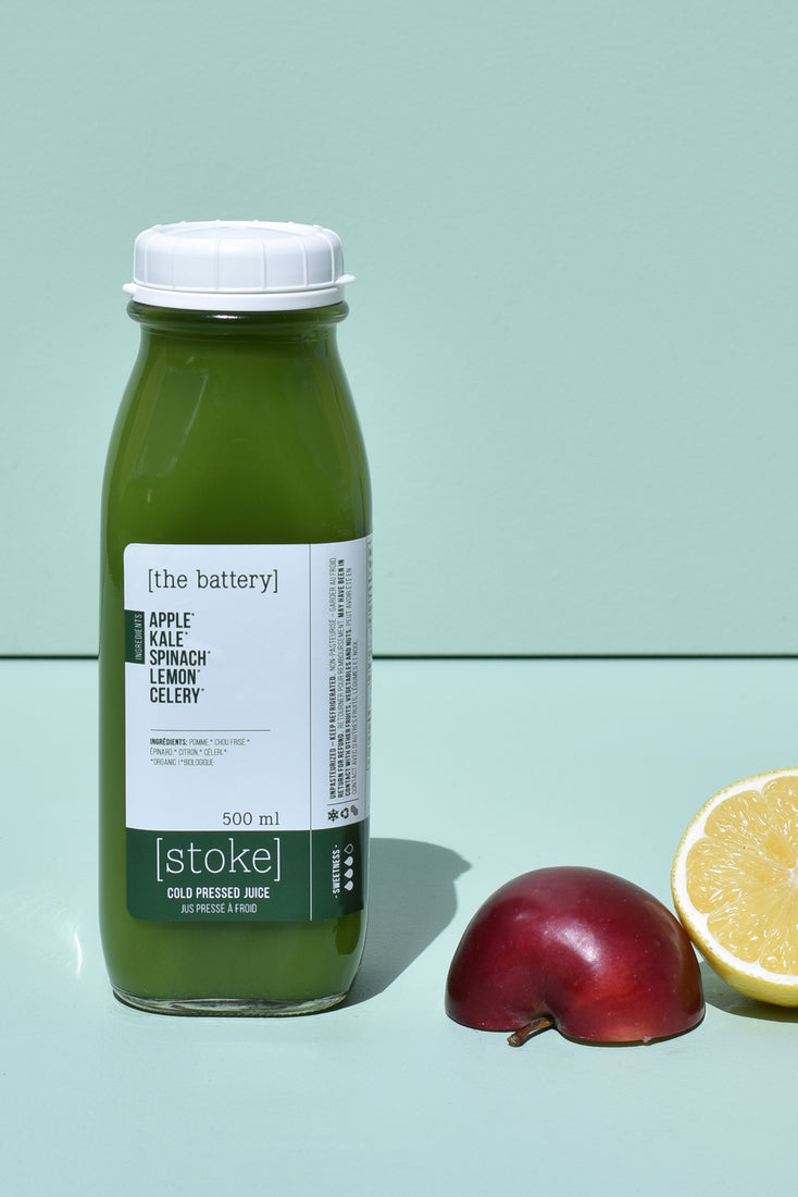stoke cold pressed juice - organic juice - the battery