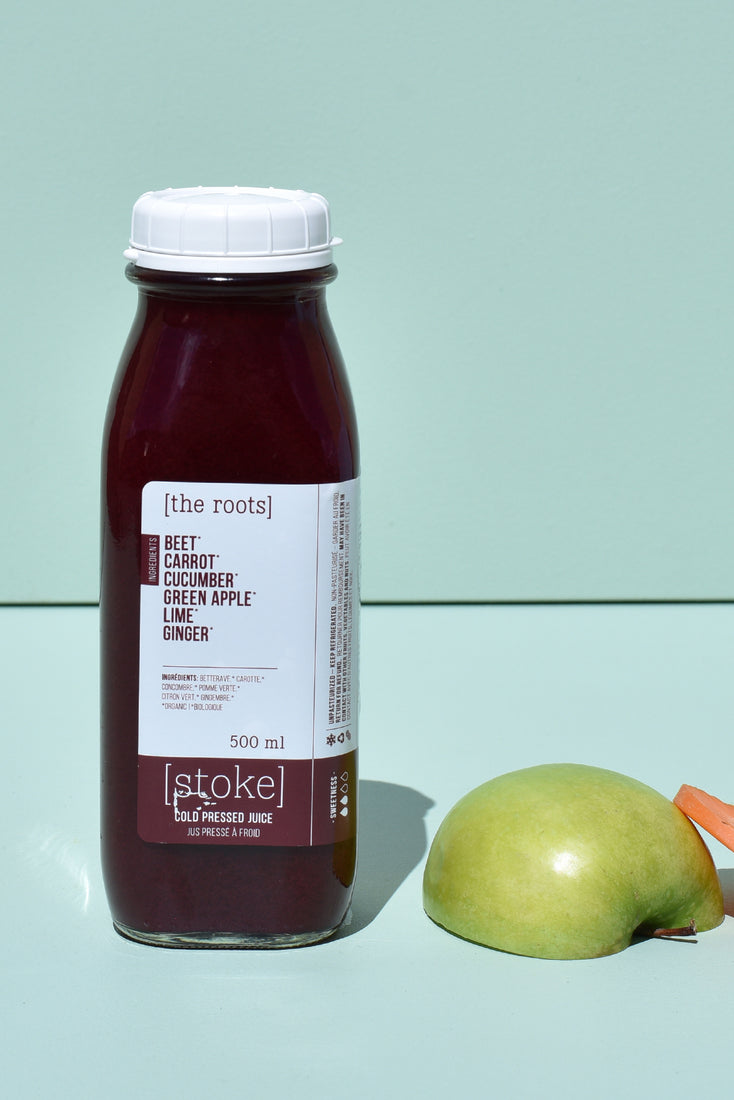 stoke cold pressed juice - organic juice - the roots
